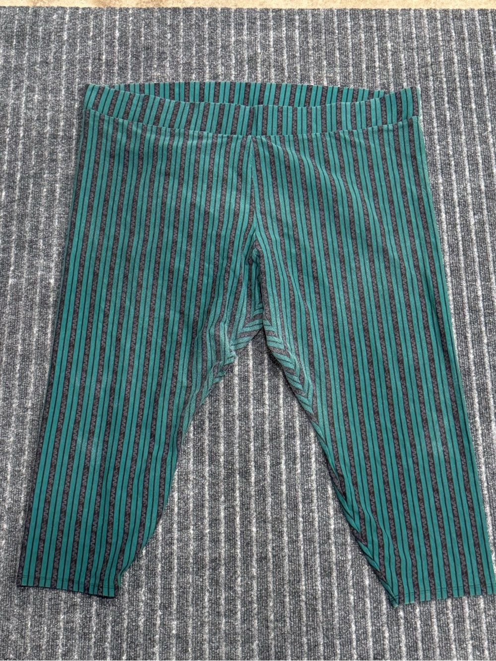 Disney Green and Black Striped Leggings